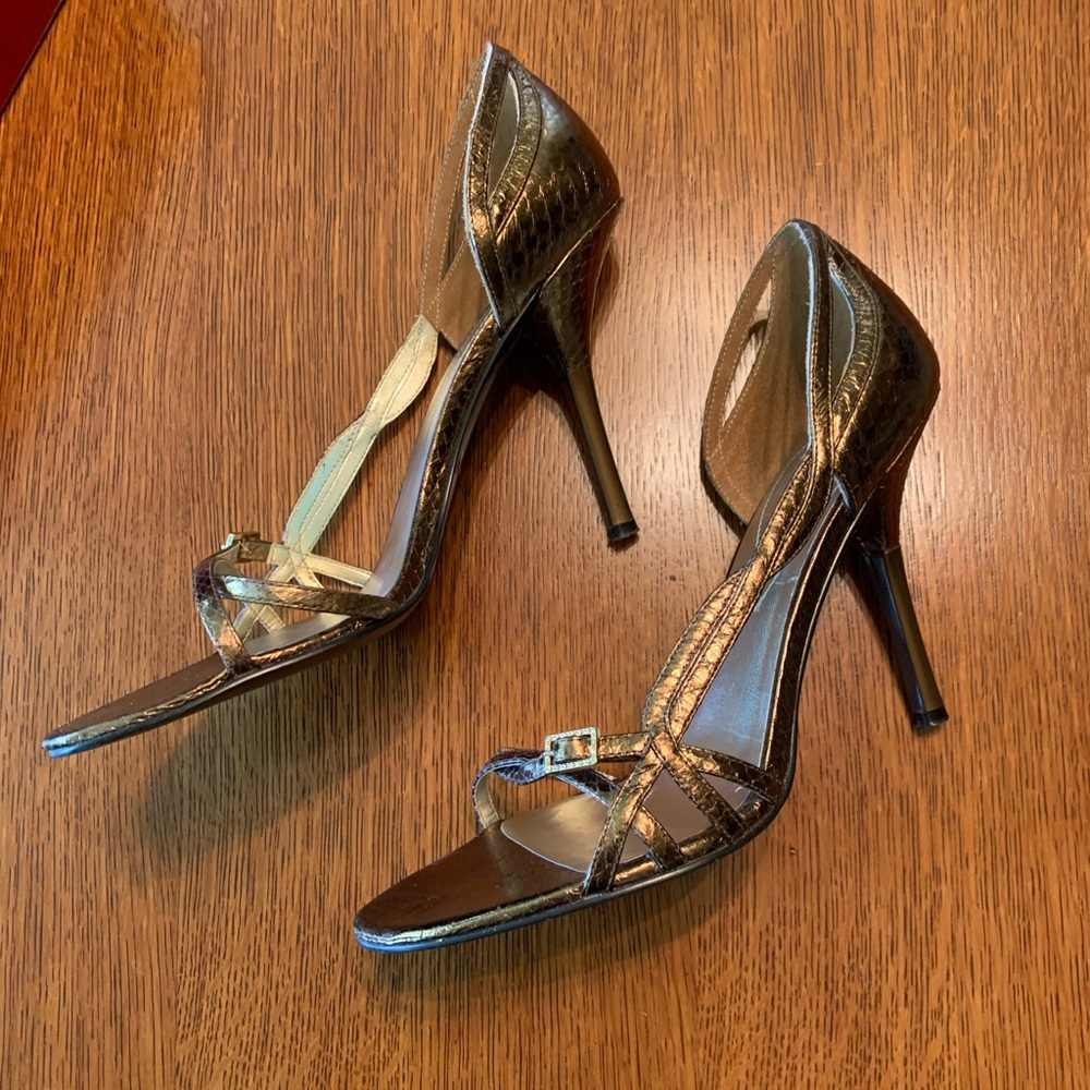Bronze Snake Guess by Marciano Heels